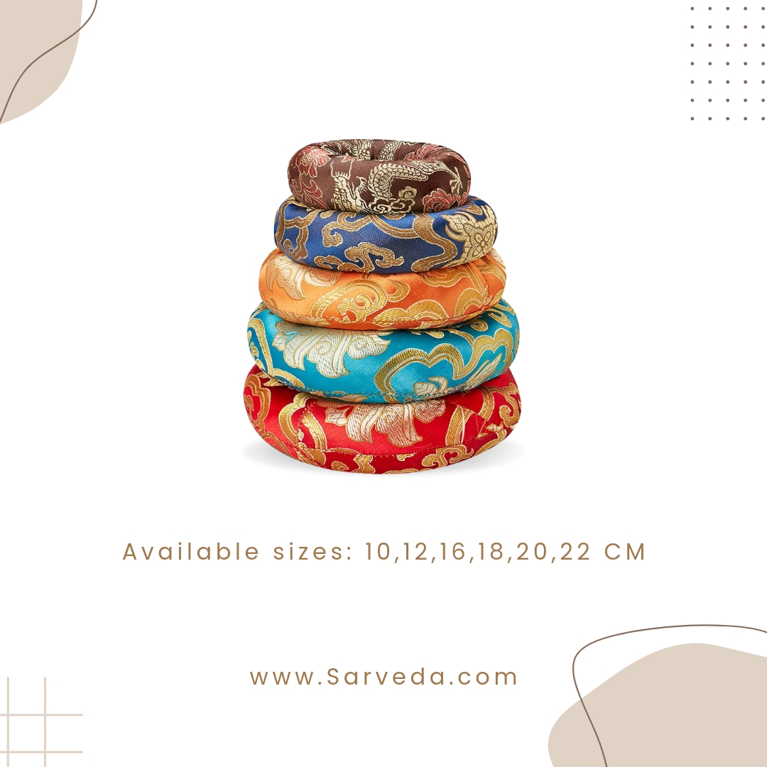For Sound Therapists Singing Bowls Silk Ring Cushion Accessories