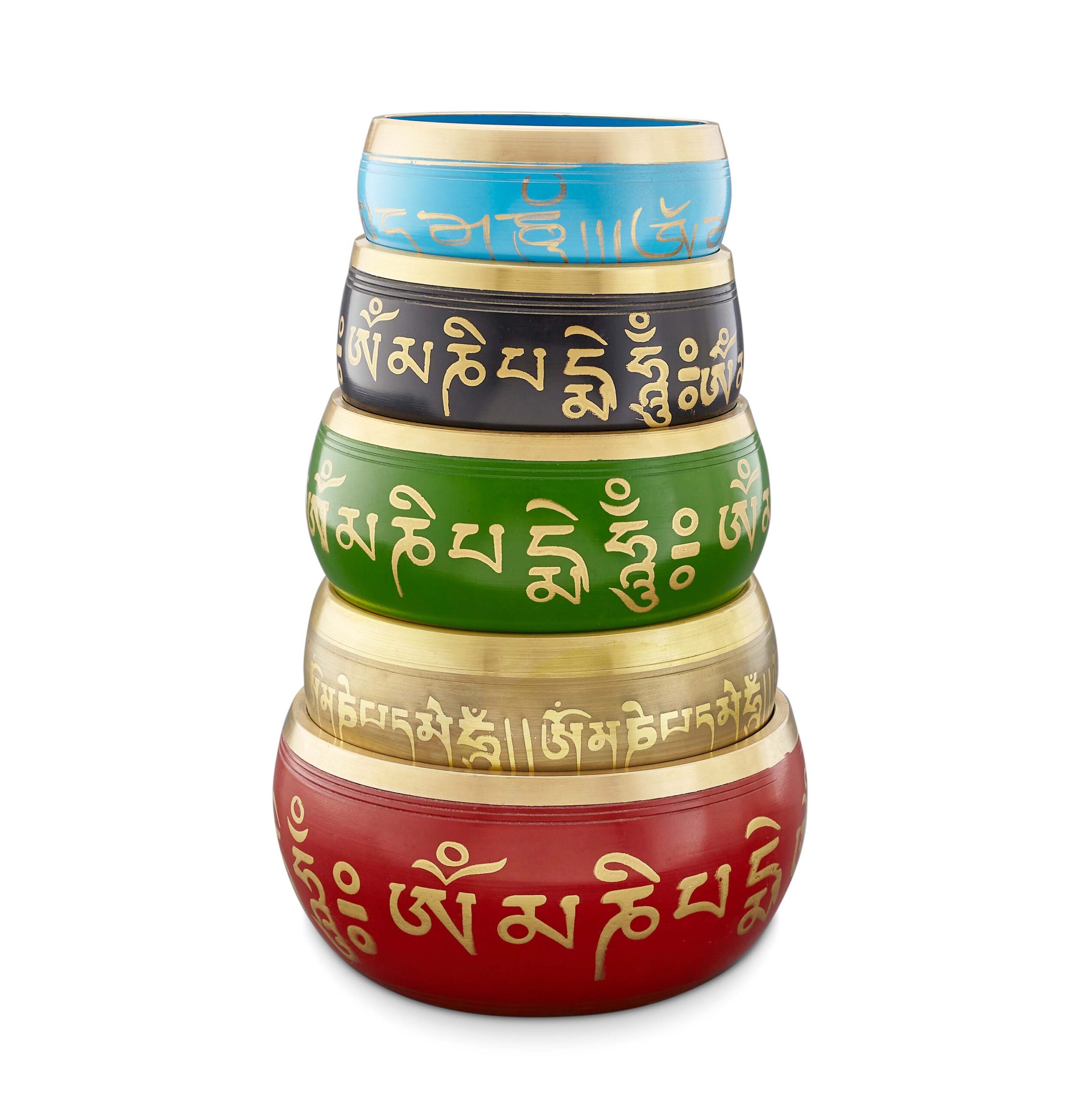 Singing Bowls with Sacred Mantra Printed